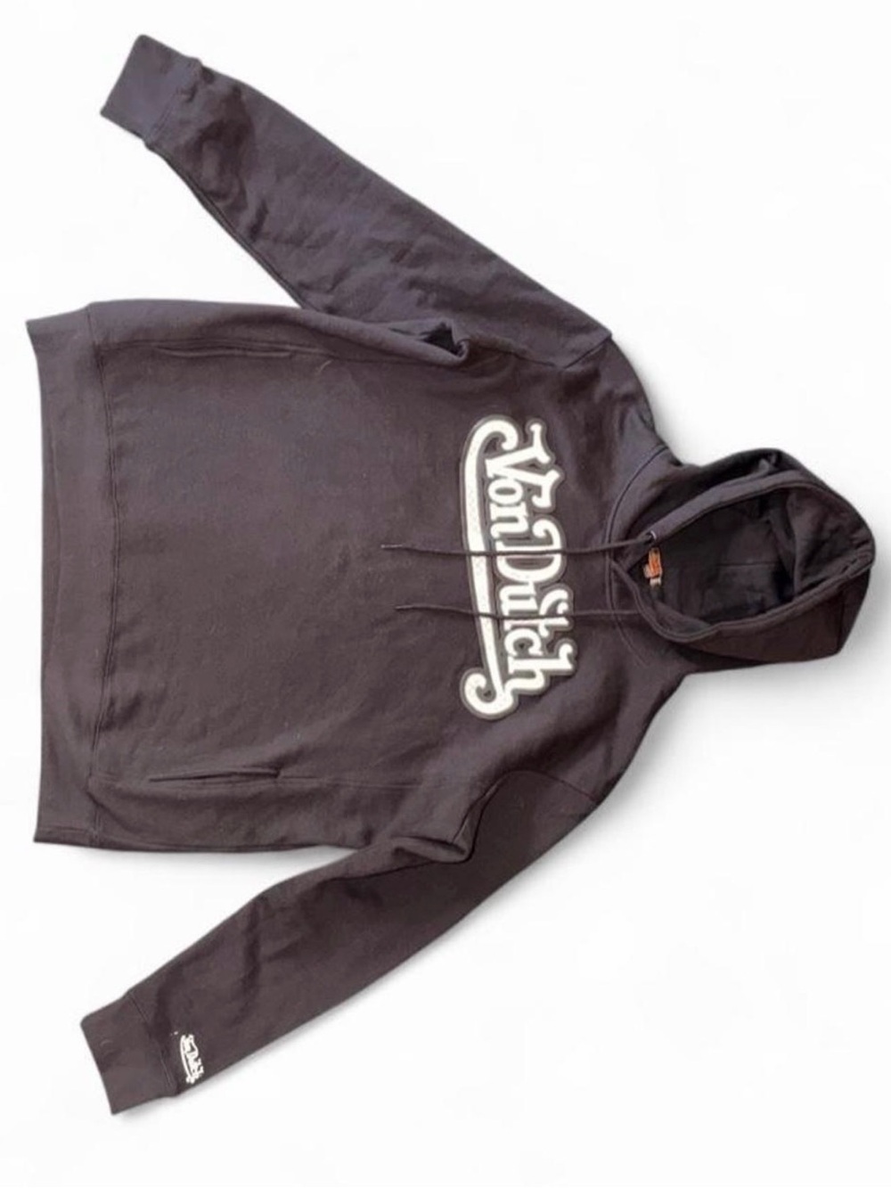 Von Dutch Black Flying Eyeball Pullover Hoodie - Size XL (Y2K / Streetwear)